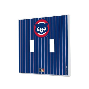 MLB Cooperstown Central Teams Pinstripe Hidden-Screw Light Switch Plate for Double Toggle - 1 of 4