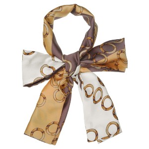 Allegra K Women's Polka Dot Long Skinny Double-Sided Scarf 57.87*5.12"(L*W) - 1 of 4