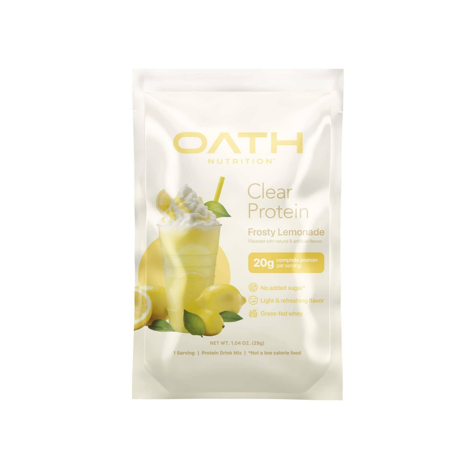 Oath Nutrition Clear Protein Powder - Frosty Lemonade - Single Serve