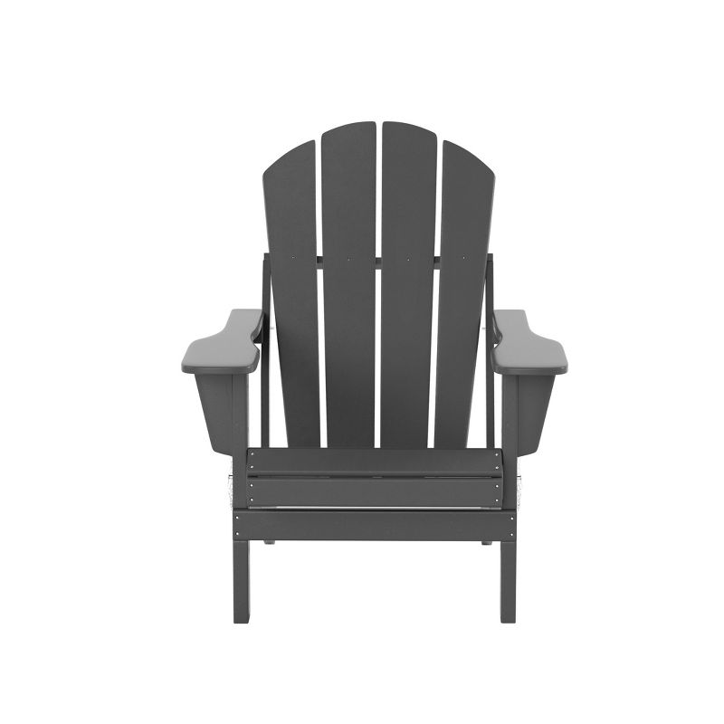 WestinTrends 7 Piece Set Outdoor Folding Adirondack Chairs with Coffee Table Side Table, 4 of 11