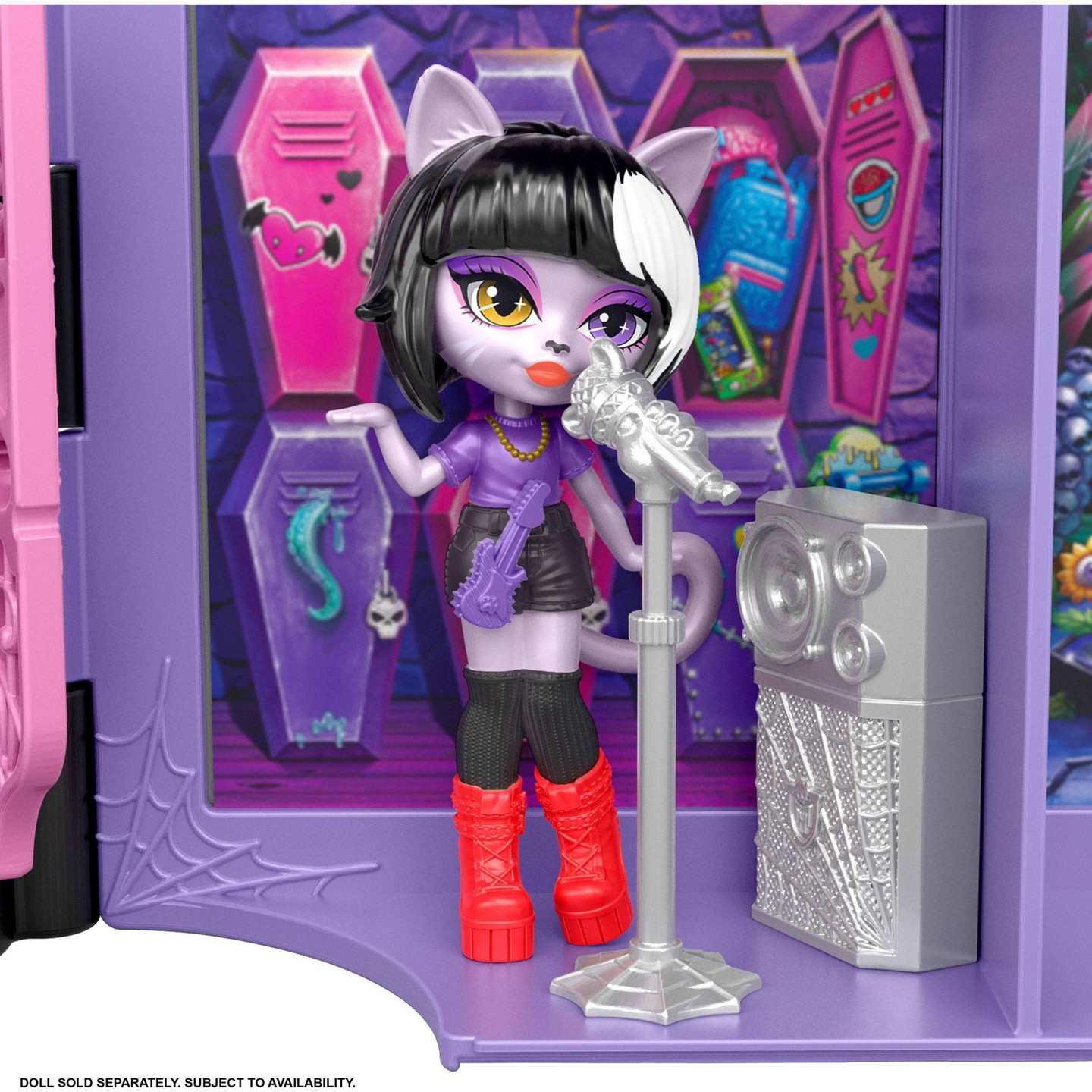 Детский игровой набор Monster High Little Frights Fearbook Playset with Ghoulia 3" Mini Doll and 13+ Accessories — фото 4