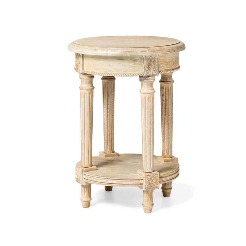 Maven Lane Pullman Traditional Round Wooden Side Table, 1 of 8