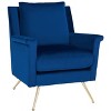 Cerise Mid Century Arm Chair - ACH5100 - Navy/Gold - Safavieh - 3 of 4