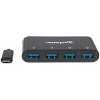 Manhattan® SuperSpeed USB 3.1 Hub in Black - image 3 of 4