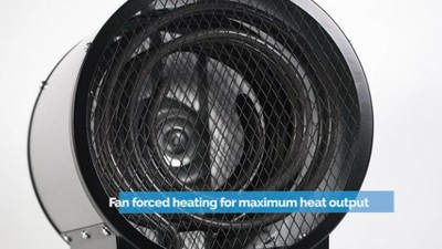 Gray 4800W Electric Garage Heater with Thermostat and Automatic Shut-off