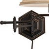 Barnes and Ivy Hexagon Rustic Vintage Swing Arm Wall Lamps Set of 2 Bronze Plug-in Light Fixture Gold Bell Shade for Bedroom Bedside Living Room House - 3 of 4