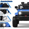 Garvee 12V Kids Electric Ride-On Truck with Parental Remote Control Spring Suspension LED Lights and AUX Port for Ages 3-8 - 2 of 4