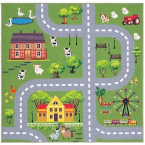 Kids Playhouse KPH235 Power Loomed Machine Washable Slip Resistant Rugs - Safavieh Kids - 1 of 4