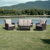 Courtyard Casual Cheshire 4 pc Sofa and Swivel Glider Set  Includes: One Recline Sofa, One Coffee Table and Two Swivel Gliders - 2 of 4