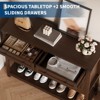 47.2" Farmhouse Console Table, with 2 Drawers, 4-Door and Open Shelf, Coffee Bar Cabinet, Narrow Buffet Sideboard for Kitchen, Hallway, Living Room - 4 of 4