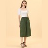 INSPIRE CHIC Women's Casual Elastic Waist Peasant A-Line Midi Skirts with Pockets - 2 of 4