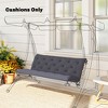 Outsunny Tufted Bench Cushions for Outdoor Furniture, 3-Seater Replacement for Swing Chair, Patio Sofa/Couch, Overstuffed w/ Backrest - 3 of 4
