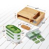 Cheer Collection Multifunctional Bamboo Cutting Board with 3 Leakproof Stackable Containers and 4 Graters - 4 of 4