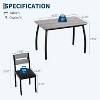 Modern 5-Piece Dining Set for 4,  Chair Set with Comfy Padded Seats, Sturdy Metal Frame, Space-Saving Design,  Perfect for Home & Apartment - 3 of 4