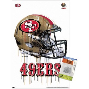 Trends International NFL San Francisco 49ers - Drip Helmet 20 Unframed Wall Poster Prints - 1 of 4