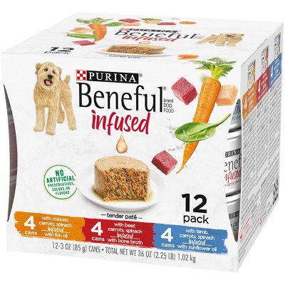 Beneful Infused Chicken Flavor Wet Dog Food Variety Pack - 12ct