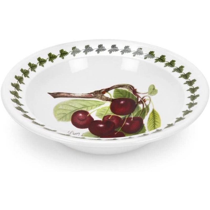 Portmeirion Pomona Oatmeal Soup Bowl, Set of 6, Made in England - Assorted Fruits Motifs,6.5 Inch, 2 of 8