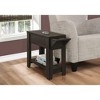 Monarch Specialties ACCENT TABLE - 23"H / ESPRESSO WITH A GLASS HOLDER - 2 of 3