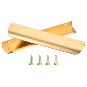 Unique Bargains Aluminum Modern Finger Edge Pull Cabinet Concealed Handles 10 Pcs - 1 of 4