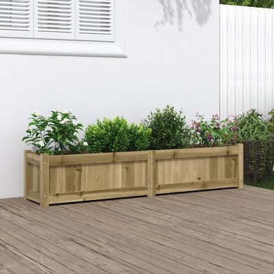 vidaXL Garden Planter 59.1"x12.2"x12.2" Impregnated Wood Pine