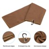 Unique Bargains Super Absorbent Waffle Pattern Tri-Fold Golf Towels with D Clips 2 Pcs - 4 of 4