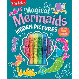 Magical Mermaids Hidden Pictures - (Highlights Hidden Pictures Coloring Kits) (Hardcover) - 1 of 1
