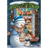 Christmas Window Snowman House Flag 28" x 40" Holiday Bunny Briarwood Lane - 3 of 4