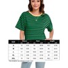 Maternity Shirts Women's Casual Floral Print Tops Striped Ruched Side Tunic Top - 2 of 3