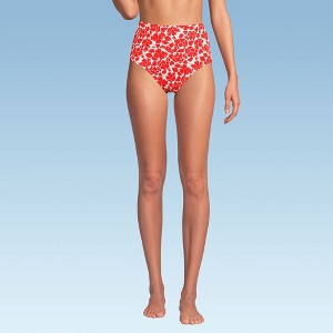Lands' End Women's Chlorine Resistant Pinchless High Waisted Bikini Bottoms - 1 of 4