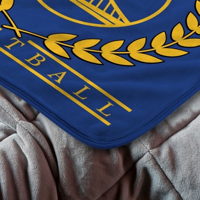 Golden State Warriors Blue and Yellow Silk Touch Throw Blanket 46x60 Inches
