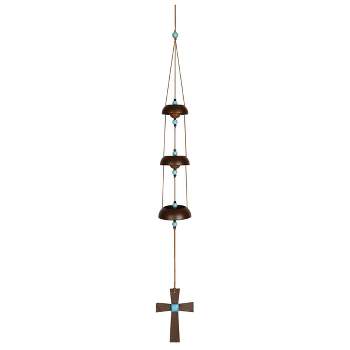Woodstock Wind Chimes Signature Collection, Woodstock Temple Bells, Rustic, 26'' Wind Bell