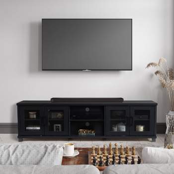 Fremont TV Stand for TVs up to 95" with Glass Cabinets - CorLiving