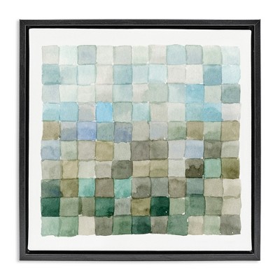 Stupell Industries Modern Watercolor Checkered Shapes, 25" x 25"