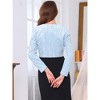 INSPIRE CHIC Women's Velvet Gilding Long Sleeve Open Front Elegant Cocktail Evening Shrug - 4 of 4