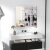 Tangkula 23.5 x 27.5 Inch Bathroom Medicine Cabinet w/ Mirror LED Lighted Mirror Cabinet - 3 of 4