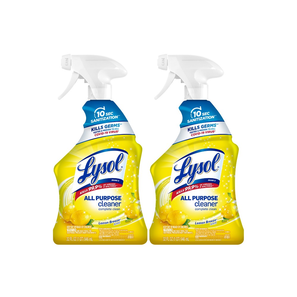 UPC 019200990417 product image for Lysol Lemon Scent All Purpose Cleaner Trigger - 32 fl oz/2ct | upcitemdb.com