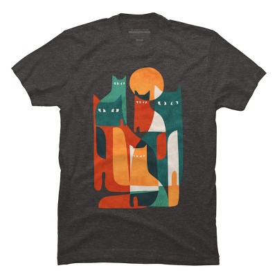 Men's Design By Humans Cat Cat Cat By radiomode T-Shirt