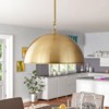 Rennnsan Odril 18" W 1 - Light Dome Statement Unique Modern Dimmable Oversize Flush Mount in Gold - 2 of 4