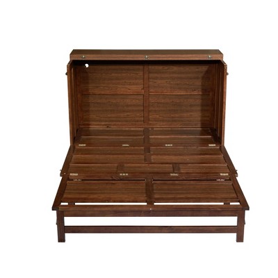 YOOCOZZ Full Size Murphy Bed with Storage Drawer and Charging Station
