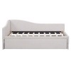 Luxystar Twin Size L-Shaped Upholstered Daybed with Pop Up Trundle for Living Room - 3 of 4