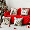 Merry Christmas Trees Pine Needle Pinecone Throw Pillow Covers, 18 x 18 Inch Xmas Balls Hello Winter - 3 of 4
