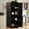 Racxily 72.4" Tall Storage Cabinet, 8 Doors with 4 Shelves for Living Room & Office, Freestanding Bookshelf . - 4 of 4