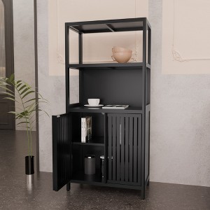 Rbied 24.5 in. W x 13 in. D x 52 in. H Bamboo Storage Cabinet Linen Cabinet for Bathroom Living Room Kitchen Study Porch - 1 of 4