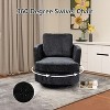 GDFStudio Roxanne Swivel Chenille Upholstered Wood and Steel Accent Chair - 2 of 4