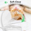Attop Toilet Seat Round Soft Close16.5'', Toilet Lid Slow Close Quiet No Slam, Easy Installation & Release White Plastic - 3 of 4