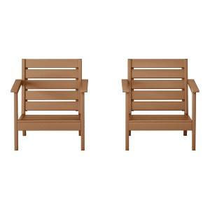 WestinTrends Avalon Outdoor Patio HDPE Deep Seating Armchair (Set of 2) - 1 of 4