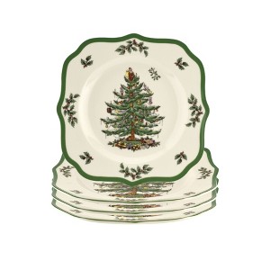 Spode Christmas Tree Scalloped Salad Plate - Set of 4 - 1 of 4