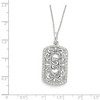 Black Bow Jewelry Rhodium Plated Sterling Silver & CZ Thankful for You Necklace, 18 Inch - 2 of 4