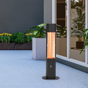 Dwellcozy 1500W Electric Freestanding Patio Heater With Remote Control - 1 of 4