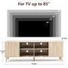 Skyzoo Mid-Century Modern TV Stand, Home Media Entertainment Center for up to 85 inches TV Console Storage Cabinet for Living Room, Grey - 2 of 4